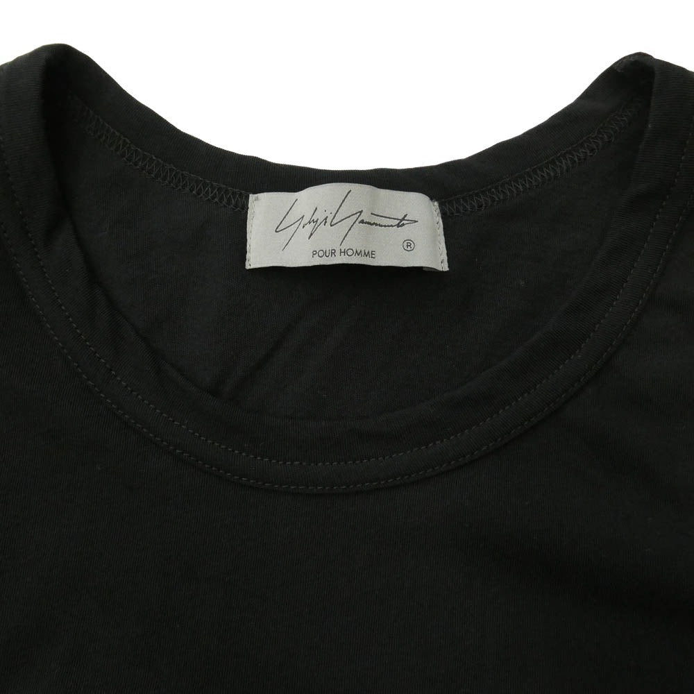 Yohji Yamamoto POUR HOMME ヨウジヤマモトプールオム HO-T72-085 変形 ポケット デザイン 半袖 Tシャツ カットソー ブラック系 3【中古】