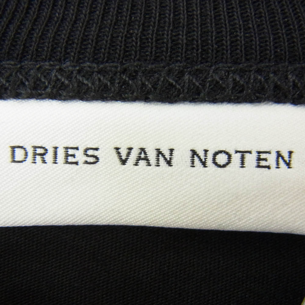 DRIES VAN NOTEN ドリスヴァンノッテン 25SS 021141-1608-900 HUIN フイオン フラワー プリント 半袖 カットソー Tシャツ ブラック系 M【中古】