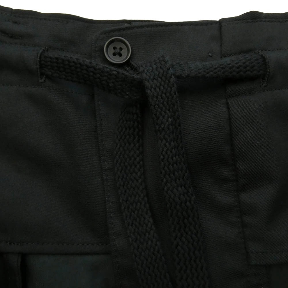 Yohji Yamamoto POUR HOMME ヨウジヤマモトプールオム 24AW H0-P46-100 ウール ギャバジン サイドストラップ ワイド パンツ ブラック系 2【中古】