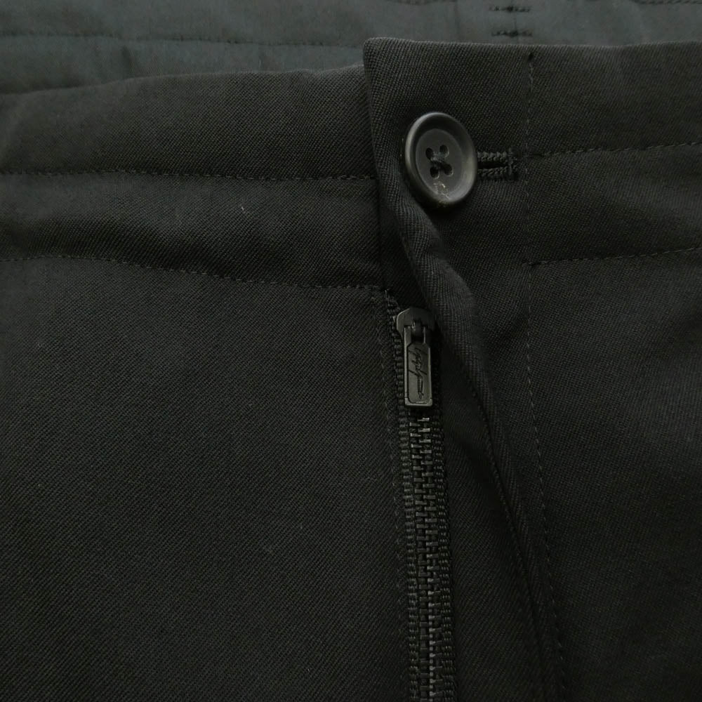 Yohji Yamamoto POUR HOMME ヨウジヤマモトプールオム 24AW H0-P46-100 ウール ギャバジン サイドストラップ ワイド パンツ ブラック系 2【中古】