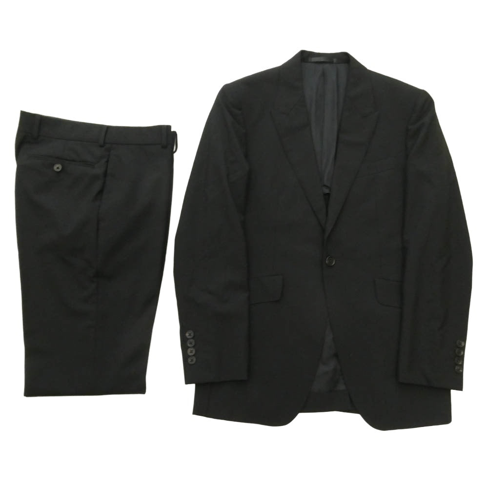 Paul Smith ポール・スミス 1B テーラード ジャケット スラックス セットアップ スーツ ブラック系 S【中古】