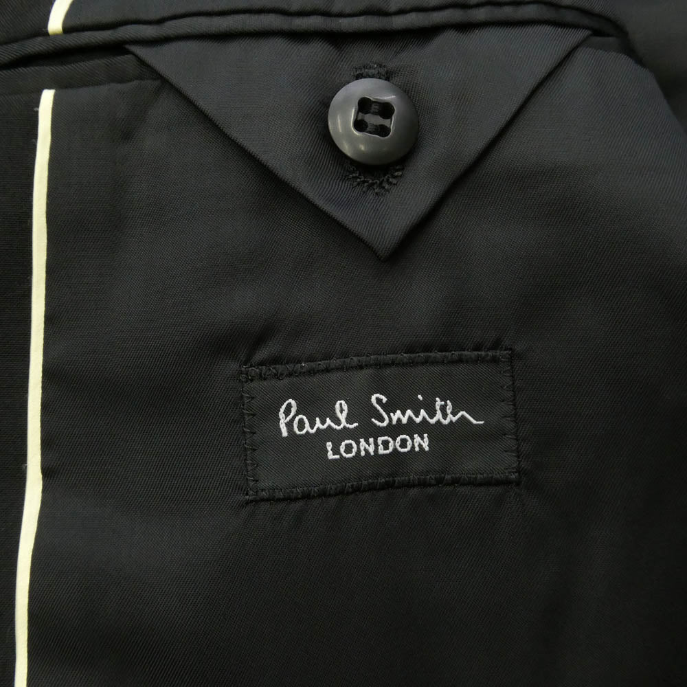 Paul Smith ポール・スミス 1B テーラード ジャケット スラックス セットアップ スーツ ブラック系 S【中古】