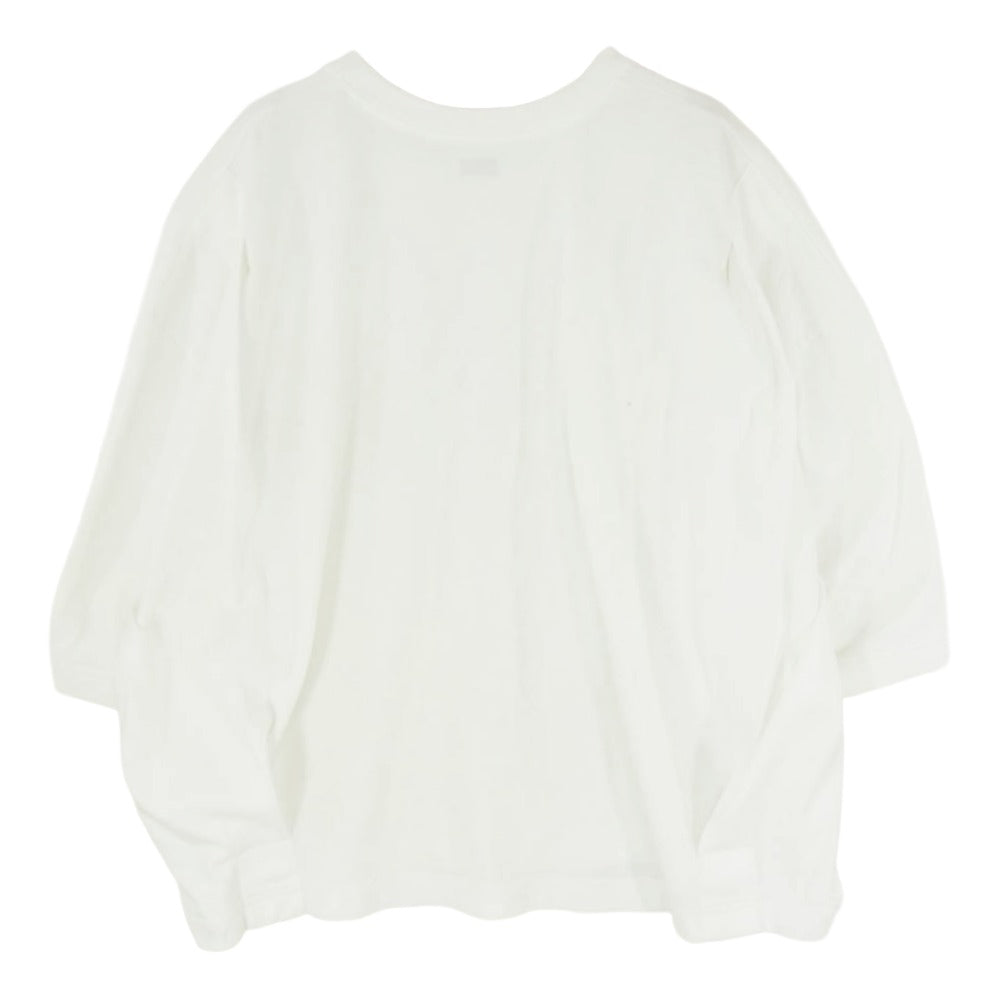 ウィリーチャバリア BUFFALOTEE コットン ワイド Tシャツ 半袖 カットソー ホワイト系 M【中古】