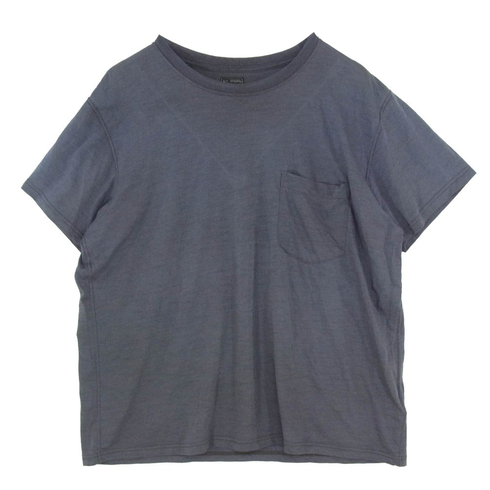 軽 2-tacs MLG-KN001 Moonlightgear ムーンライトギア ウール ナイロン 半袖 Tシャツ カットソー ネイビー系 L【中古】