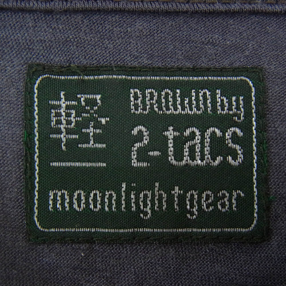軽 2-tacs MLG-KN001 Moonlightgear ムーンライトギア ウール ナイロン 半袖 Tシャツ カットソー ネイビー系 L【中古】