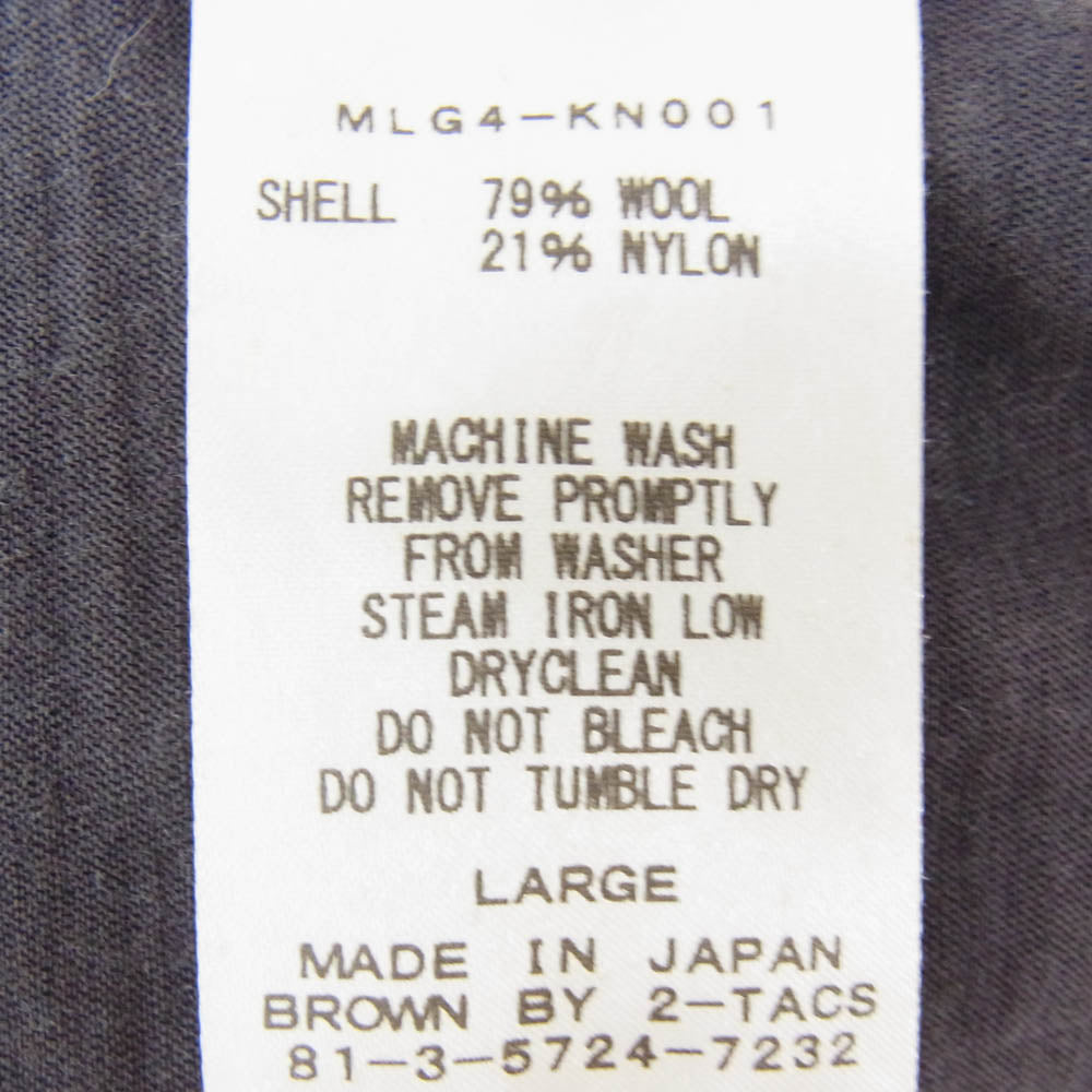軽 2-tacs MLG-KN001 Moonlightgear ムーンライトギア ウール ナイロン 半袖 Tシャツ カットソー ネイビー系 L【中古】