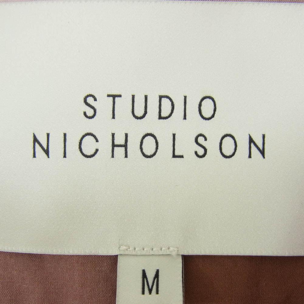 STUDIO NICHOLSON スタジオニコルソン COCKLE MADRAS SHIRTS オープンカラー チェック 半袖 シャツ ブラウン系 M【中古】
