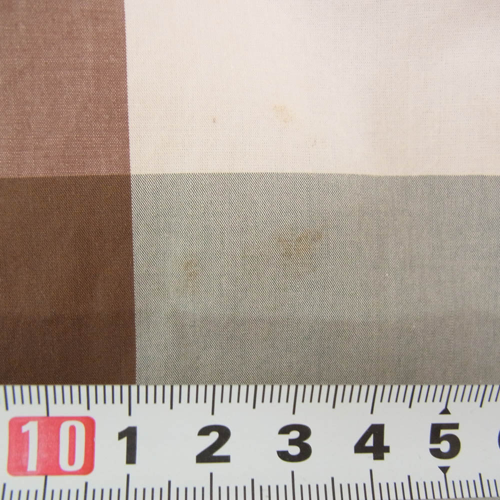 STUDIO NICHOLSON スタジオニコルソン COCKLE MADRAS SHIRTS オープンカラー チェック 半袖 シャツ ブラウン系 M【中古】