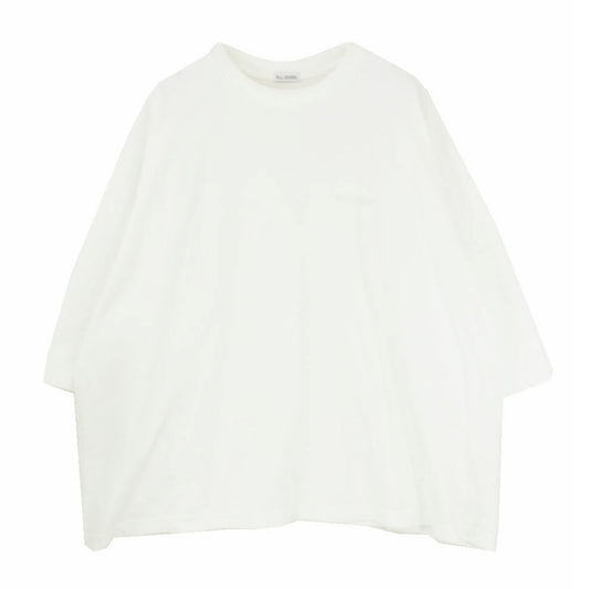 ウィリーチャバリア BUFFALOTEE ワンポイント ロゴ コットン ワイド Tシャツ 半袖 カットソー ホワイト系 L【中古】