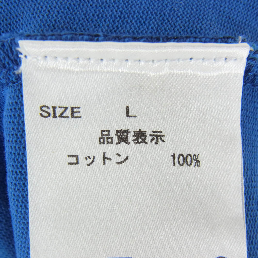 ウィリーチャバリア BUFFALOTEE コットン ワイド ボーダー Tシャツ 半袖 カットソー ブルー系 L【中古】