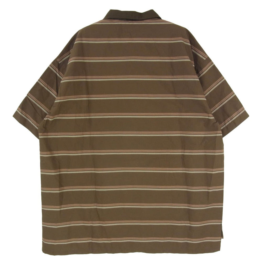 リップラップ RRS2105 POLO SHAPED SH S/S ボーダー 半袖 ポロシャツ ブラウン系 XL【極上美品】【中古】