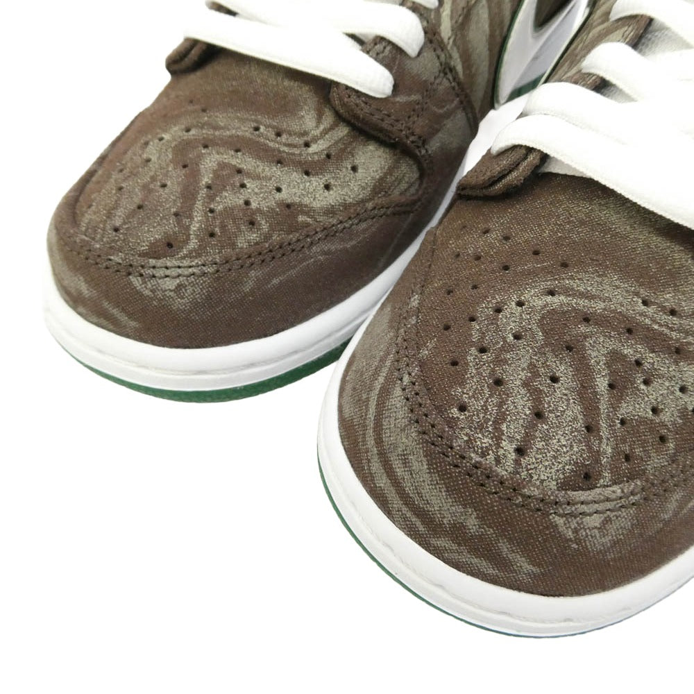 NIKE ナイキ 313170-213 【フェイクバスターズ鑑定済】SB Dunk Low PRM Coffee Lovers SB ダンク ロー プレミアム コーヒー ラバーズ スニーカー ブラウン系 グリーン系 27.5cm【極上美品】【中古】