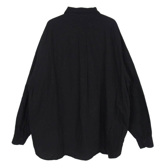 COMOLI コモリ 24AW A03-02006 KHADI カディー コットン Wレイヤー コモリシャツ 長袖シャツ ブラック系 1【中古】