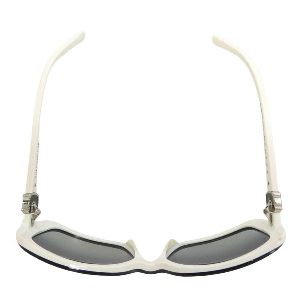CHANEL シャネル 5175-A C900/3C イタリア製 ココーマーク サングラス ブラックホワイトフレーム アイウェア ブラック系 ホワイト系 58□16 135 3N【中古】