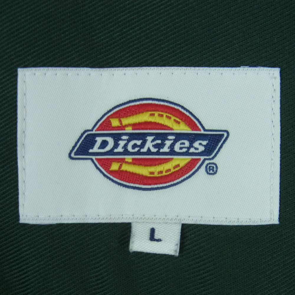 Dickies ディッキーズ 55557 Work Shirt 半袖 ワーク シャツ ミャンマー製 グリーン系 L【中古】