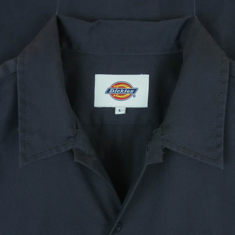 Dickies ディッキーズ 55557 Work Shirt 半袖 ワーク シャツ ミャンマー製 グレー系 L【中古】