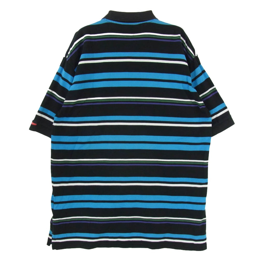 WTAPS ダブルタップス CMDT-05 マルチボーダー 半袖 ポロシャツ ブラック系 サイズ表記無【中古】