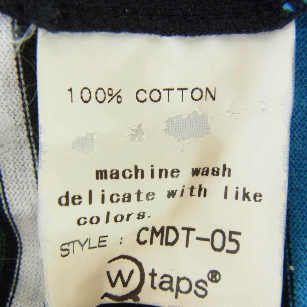 WTAPS ダブルタップス CMDT-05 マルチボーダー 半袖 ポロシャツ ブラック系 サイズ表記無【中古】