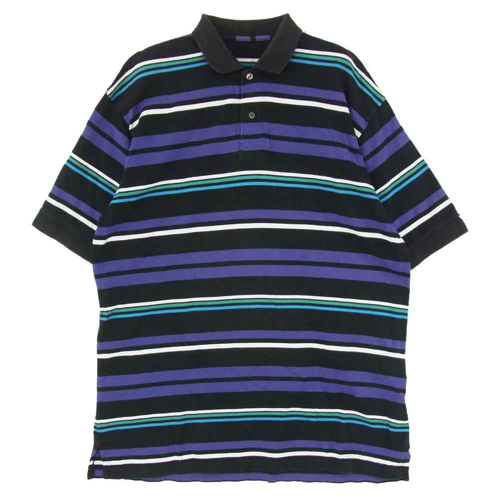 WTAPS ダブルタップス CMDT-05 マルチボーダー 半袖 ポロシャツ ブラック系 サイズ表記無【中古】
