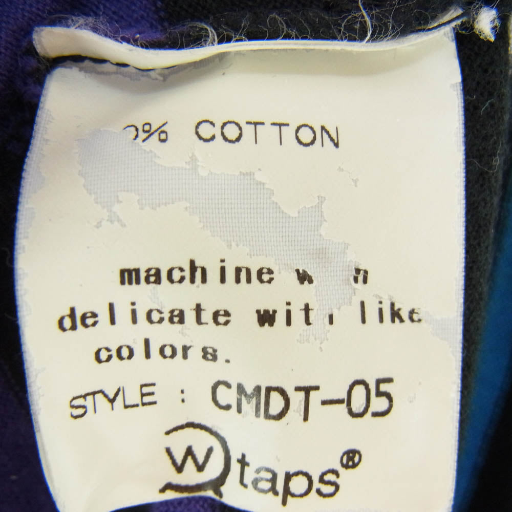 WTAPS ダブルタップス CMDT-05 マルチボーダー 半袖 ポロシャツ ブラック系 サイズ表記無【中古】