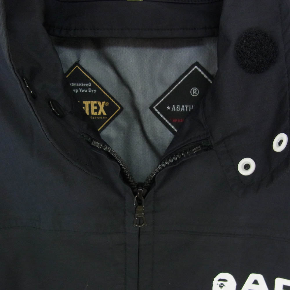 A BATHING APE アベイシングエイプ GORE-TEX 2way RAIN JKT ナイロン スタンドカラー レイン ジャケット ブラック系 L【中古】