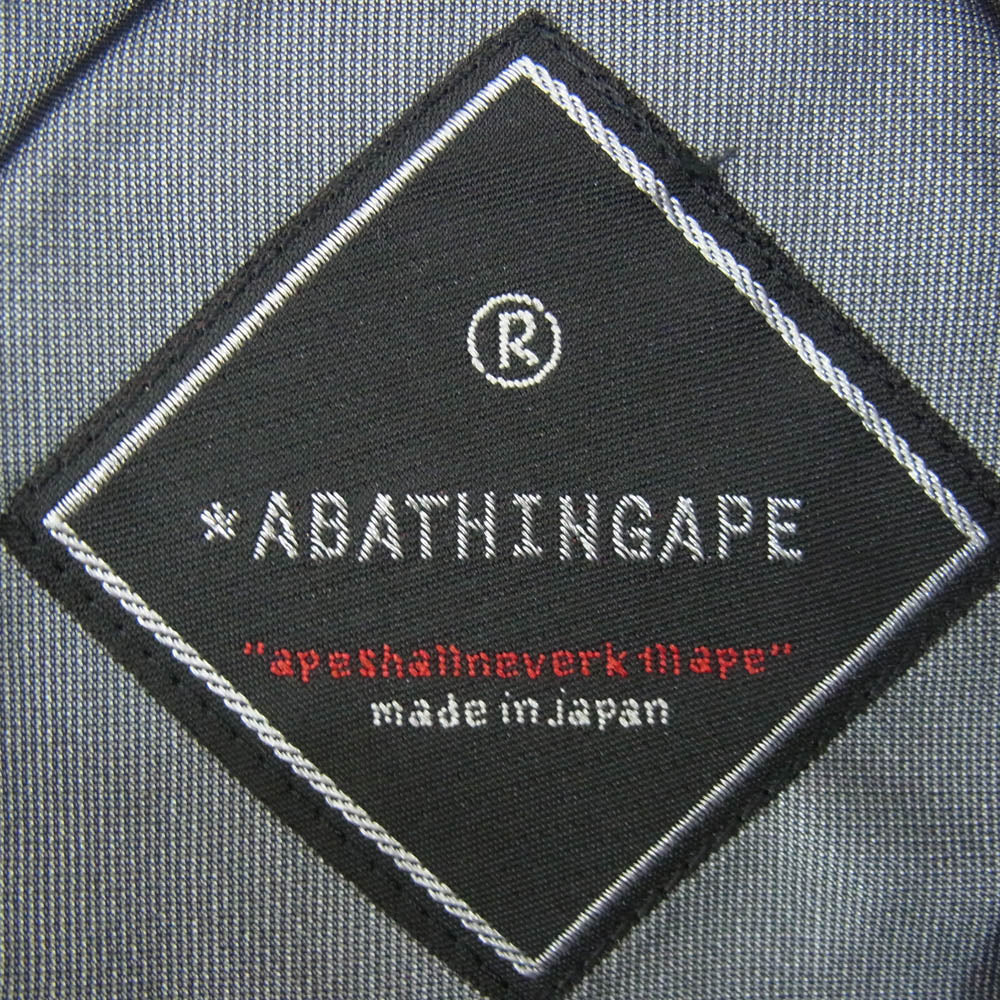 A BATHING APE アベイシングエイプ GORE-TEX 2way RAIN JKT ナイロン スタンドカラー レイン ジャケット ブラック系 L【中古】