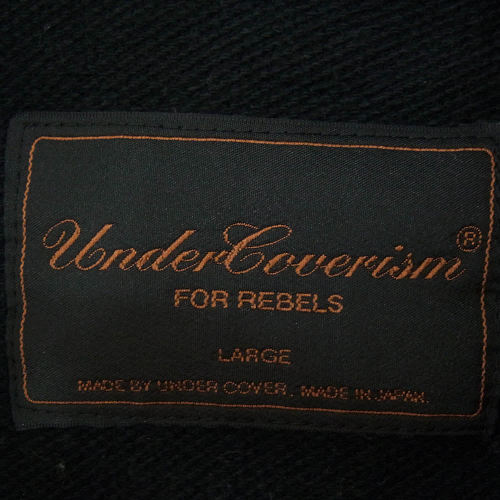 UNDERCOVER アンダーカバー 03AW B269-CS9 PAPER DOLL期 REBUILDING ZIP PARKA ペーパードール期 異素材 ドッキング コンビ フルジップ パーカー フーディー ブラック系 L【中古】