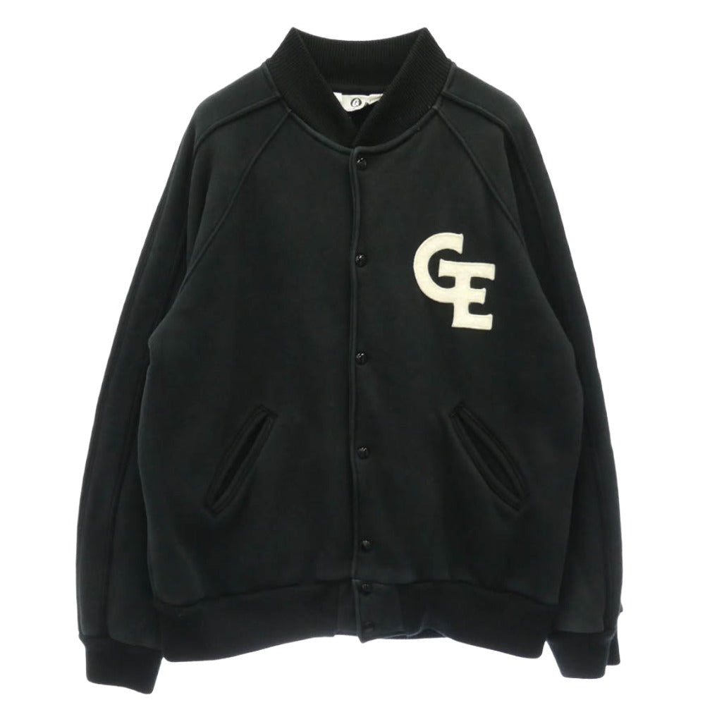 GOODENOUGH グッドイナフ 90s フェルト ロゴ スナップボタン スウェット スタジャン スエスタ ブラック系 不明【中古】
