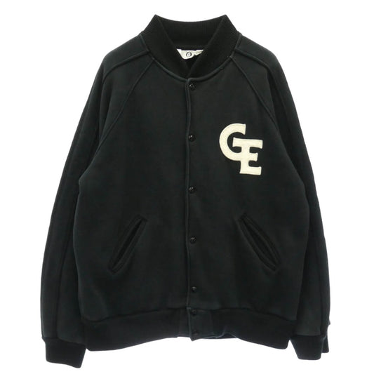 GOODENOUGH グッドイナフ 90s フェルト ロゴ スナップボタン スウェット スタジャン スエスタ ブラック系 不明【中古】