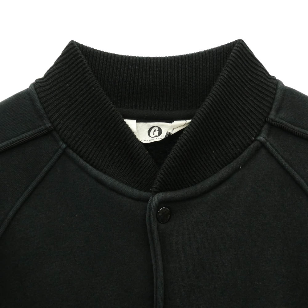 GOODENOUGH グッドイナフ 90s フェルト ロゴ スナップボタン スウェット スタジャン スエスタ ブラック系 不明【中古】