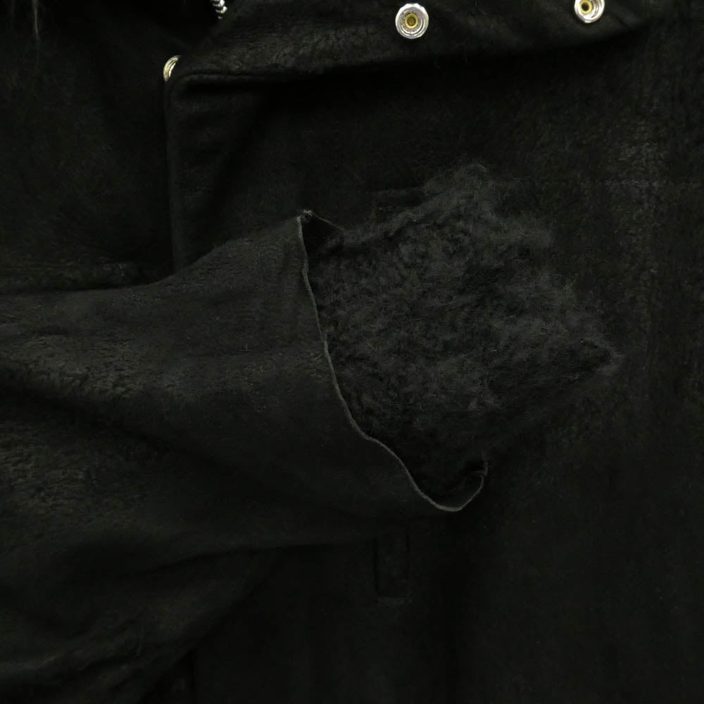 UNDERCOVER アンダーカバー 04AW B278-B19 ButBeautiful期 デストロイ加工 ラムスキン ミリタリー ボア ブルゾン ジャケット ブラック系 L【中古】