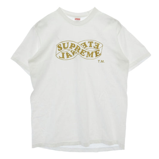 Supreme シュプリーム 18AW ETERNAL TEE エターナル ロゴプリント Tシャツ 半袖カットソー ホワイト系 M【中古】