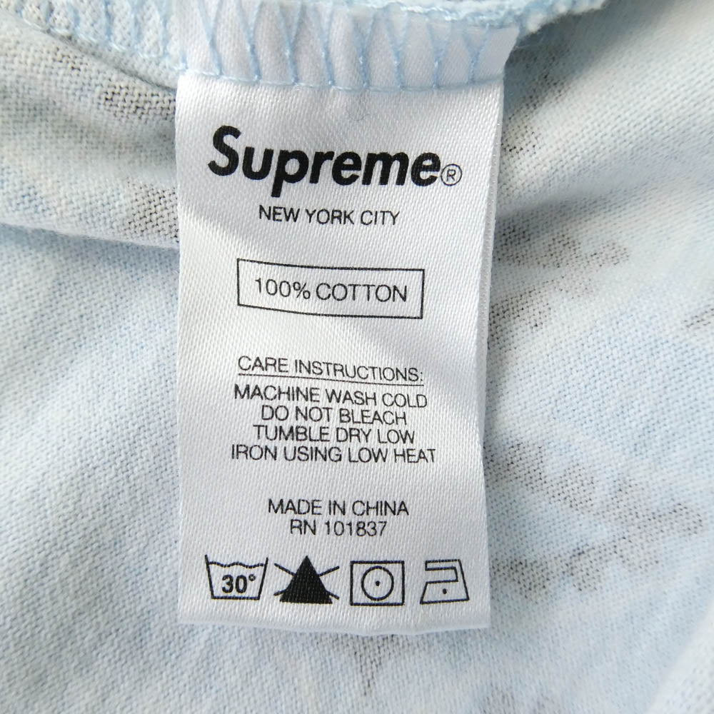 Supreme シュプリーム 21SS Bandana Small Box Tee バンダナ スモール ボックス ロゴ Tシャツ 半袖カットソー ライトブルー系 L【中古】