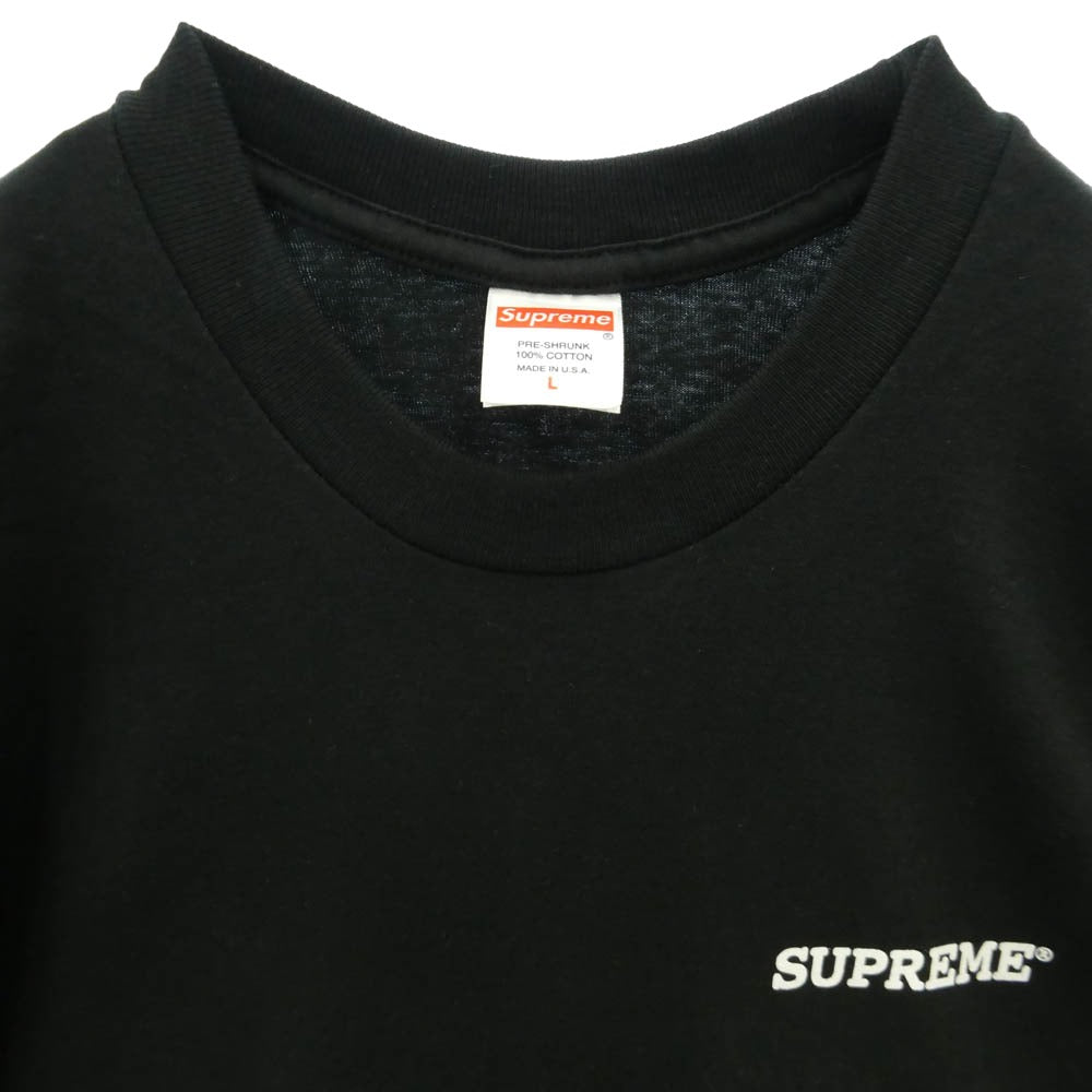 Supreme シュプリーム 24SS Patchwork Tee パッチワーク バックプリント Tシャツ 半袖カットソー ブラック系 L【中古】