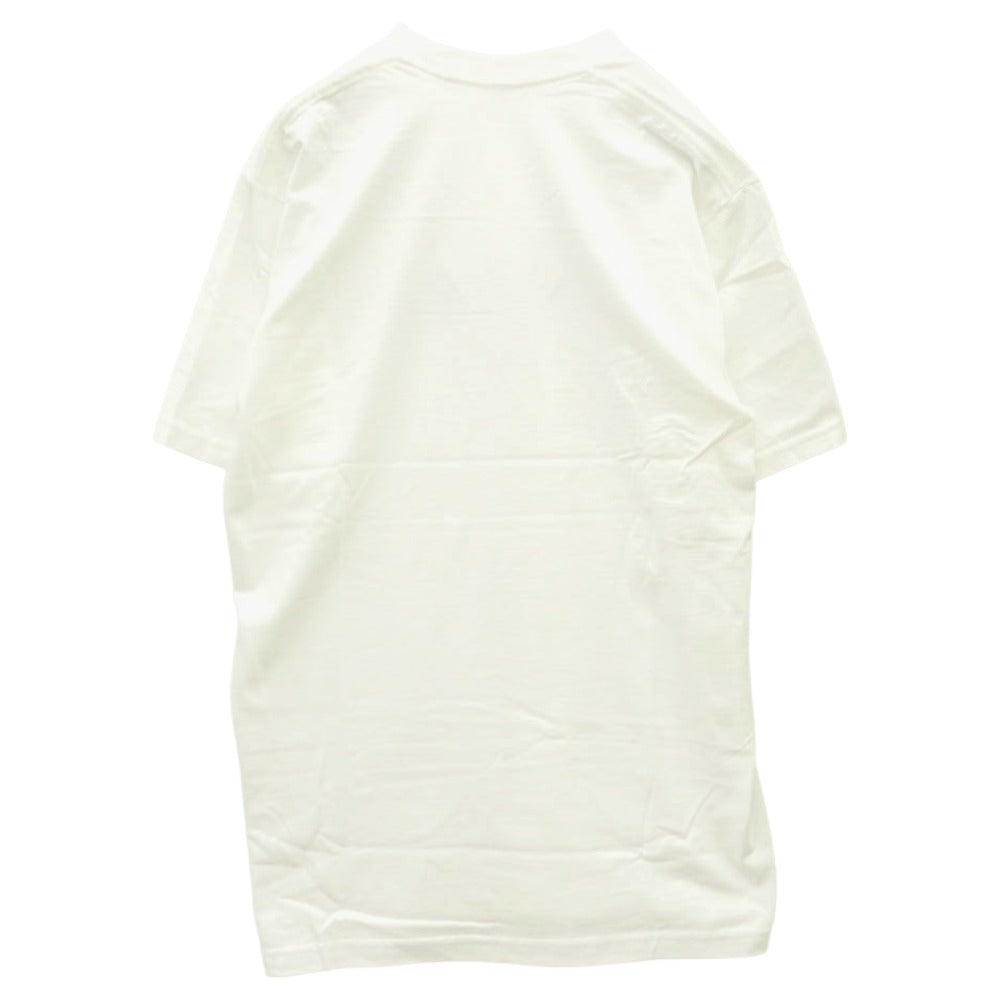 Supreme シュプリーム 23SS STENCIL TEE ステンシルロゴ プリント Tシャツ 半袖カットソー ホワイト系 L【極上美品】【中古】