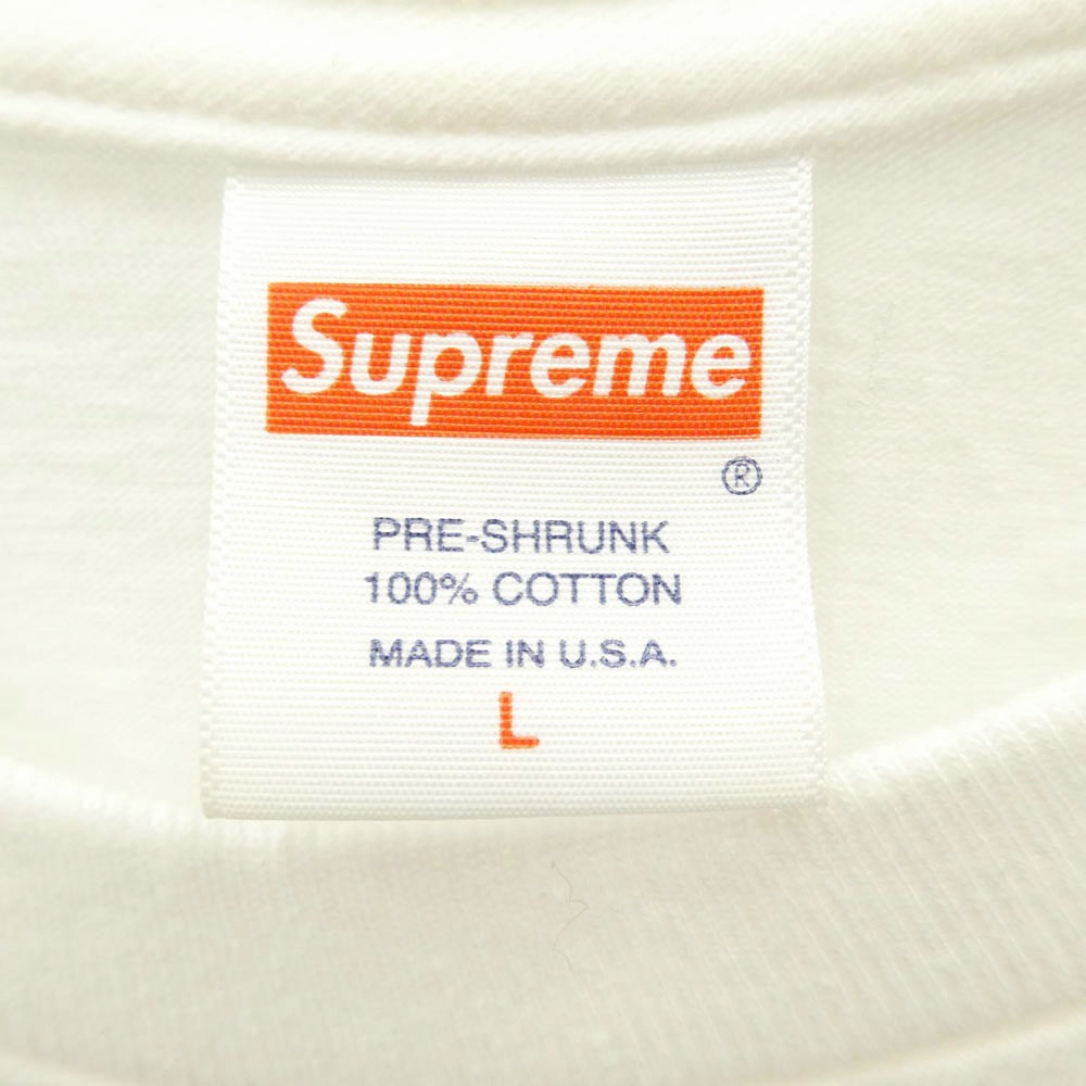 Supreme シュプリーム 22SS Ralph Steadman Box Logo Tee ラルフステッドマン ボックスロゴ Tシャツ 半袖カットソー ホワイト系 L【中古】