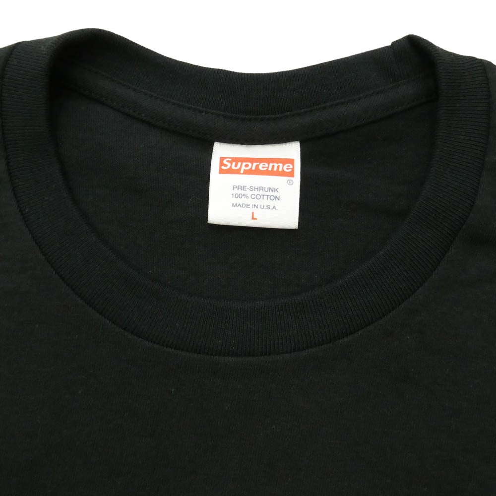 Supreme シュプリーム 22SS Still Talking Tee スティル トーキング プリント Tシャツ 半袖 カットソー ブラック系 L【美品】【中古】