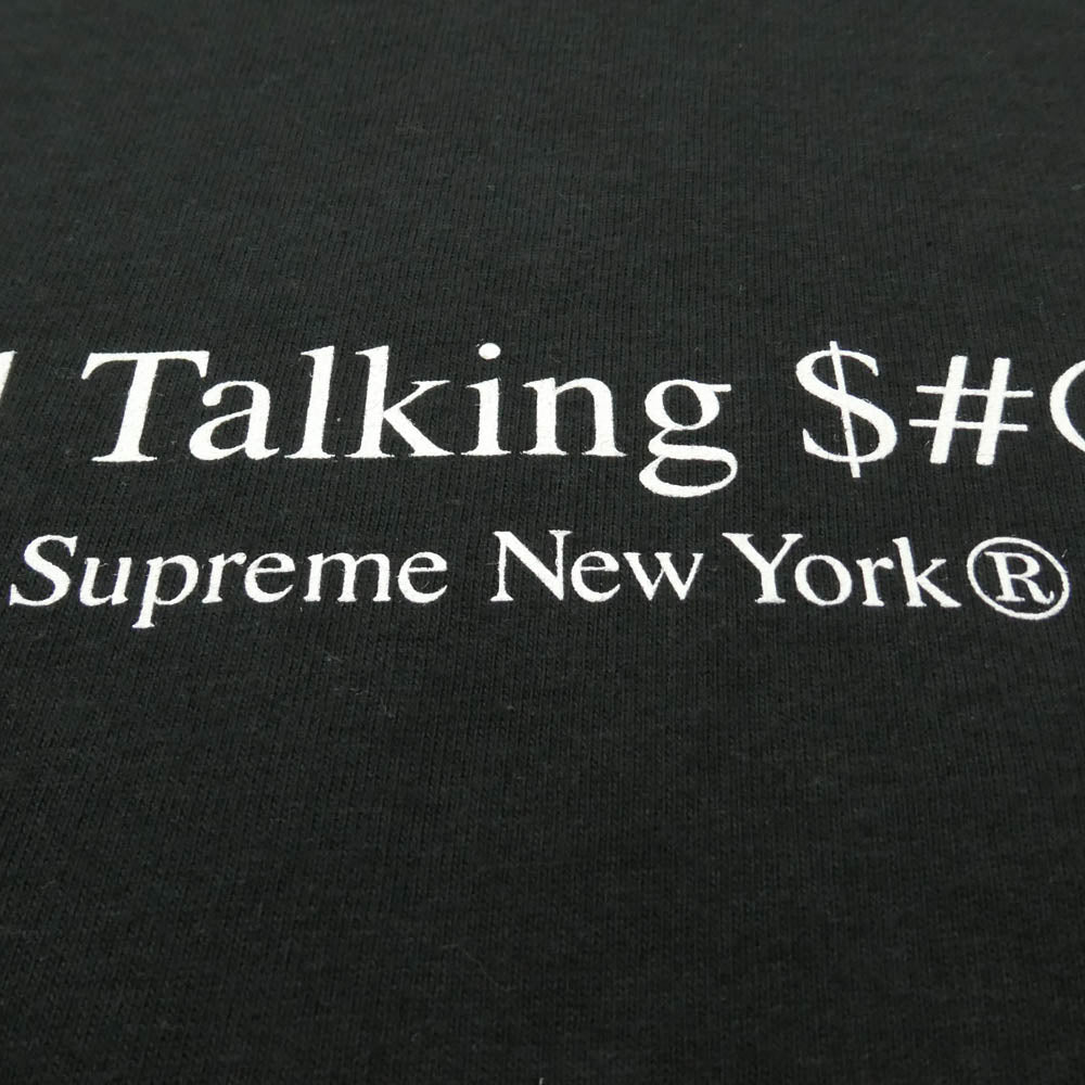 Supreme シュプリーム 22SS Still Talking Tee スティル トーキング プリント Tシャツ 半袖 カットソー ブラック系 L【美品】【中古】