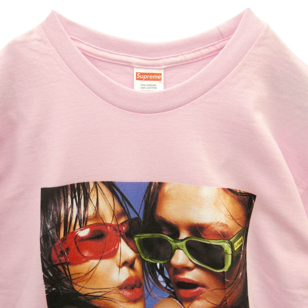 Supreme シュプリーム 23SS Eyewear Tee アイウェア Tシャツ フォトプリント Tシャツ 半袖カットソー Tee ピンク系 L【極上美品】【中古】