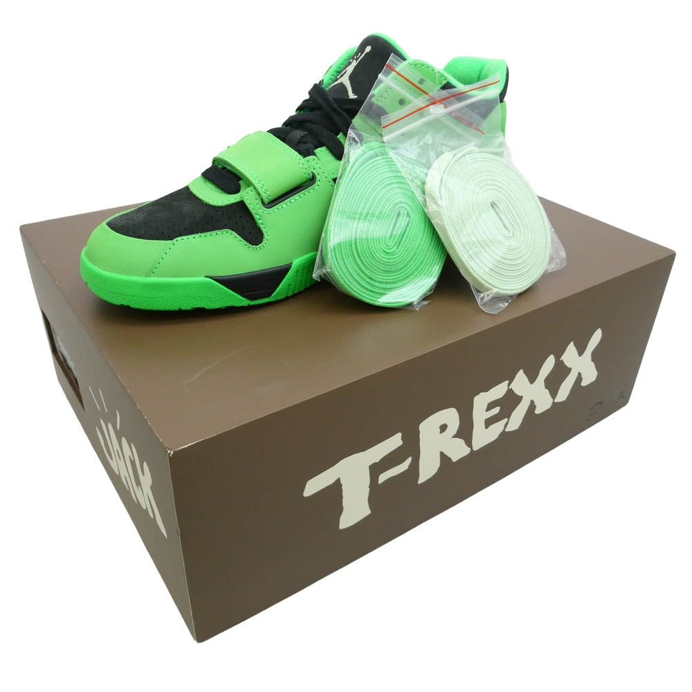 NIKE ナイキ 26SS IM9113-300 × Travis Scott 【フェイクバスターズ鑑定済】 Jordan Jumpman Jack CJ1 T-Rexx Green Spark トラヴィススコット ジョーダン ジャンプマンジャック ローカット スニーカー グリーン系 ブラック系 27.5cm【新古品】【未使用】【中古】