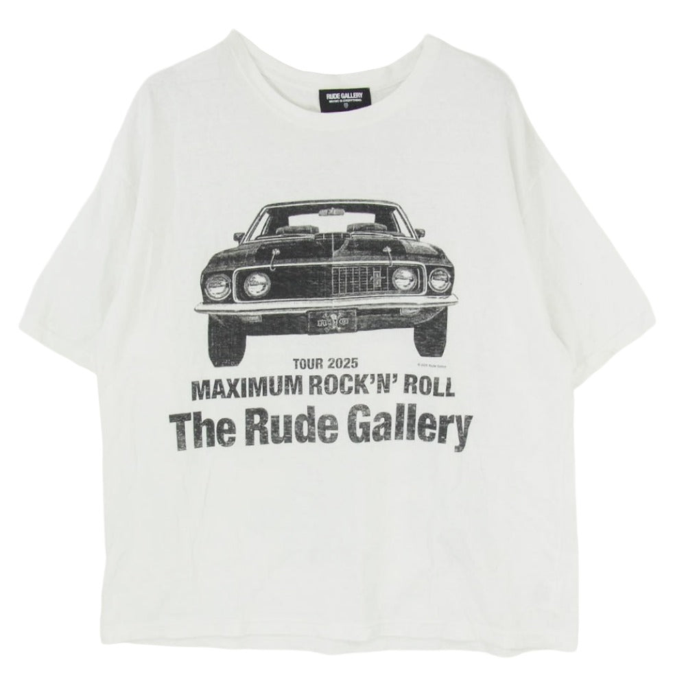 RUDE GALLERY ルードギャラリー 25AW MRR TOUR TEE マキシマム ロックンロール ツアー プリント 半袖 Tシャツ ホワイト系 3【中古】