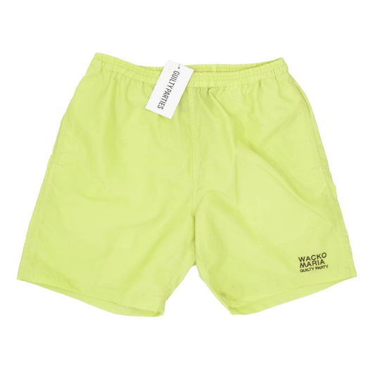 WACKO MARIA ワコマリア 26SS 26SS-WMP-PT17 BOARD SHORTS ロゴ刺繍 ボード ショーツ ショート ハーフ パンツ イエロー系 L【美品】【中古】