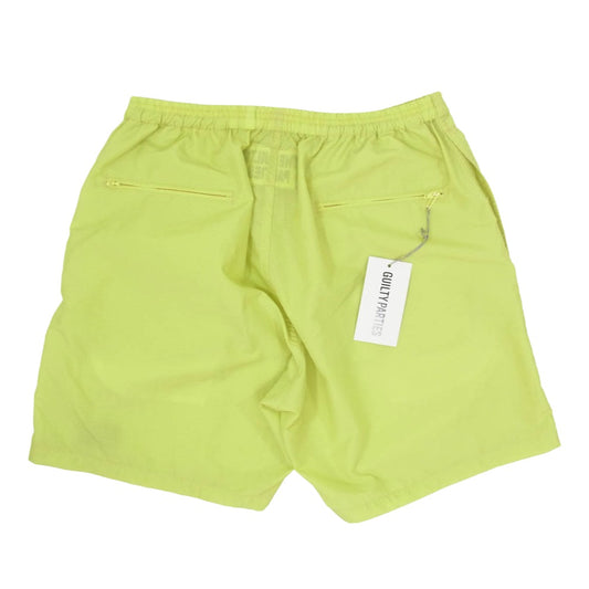 WACKO MARIA ワコマリア 26SS 26SS-WMP-PT17 BOARD SHORTS ロゴ刺繍 ボード ショーツ ショート ハーフ パンツ イエロー系 L【美品】【中古】