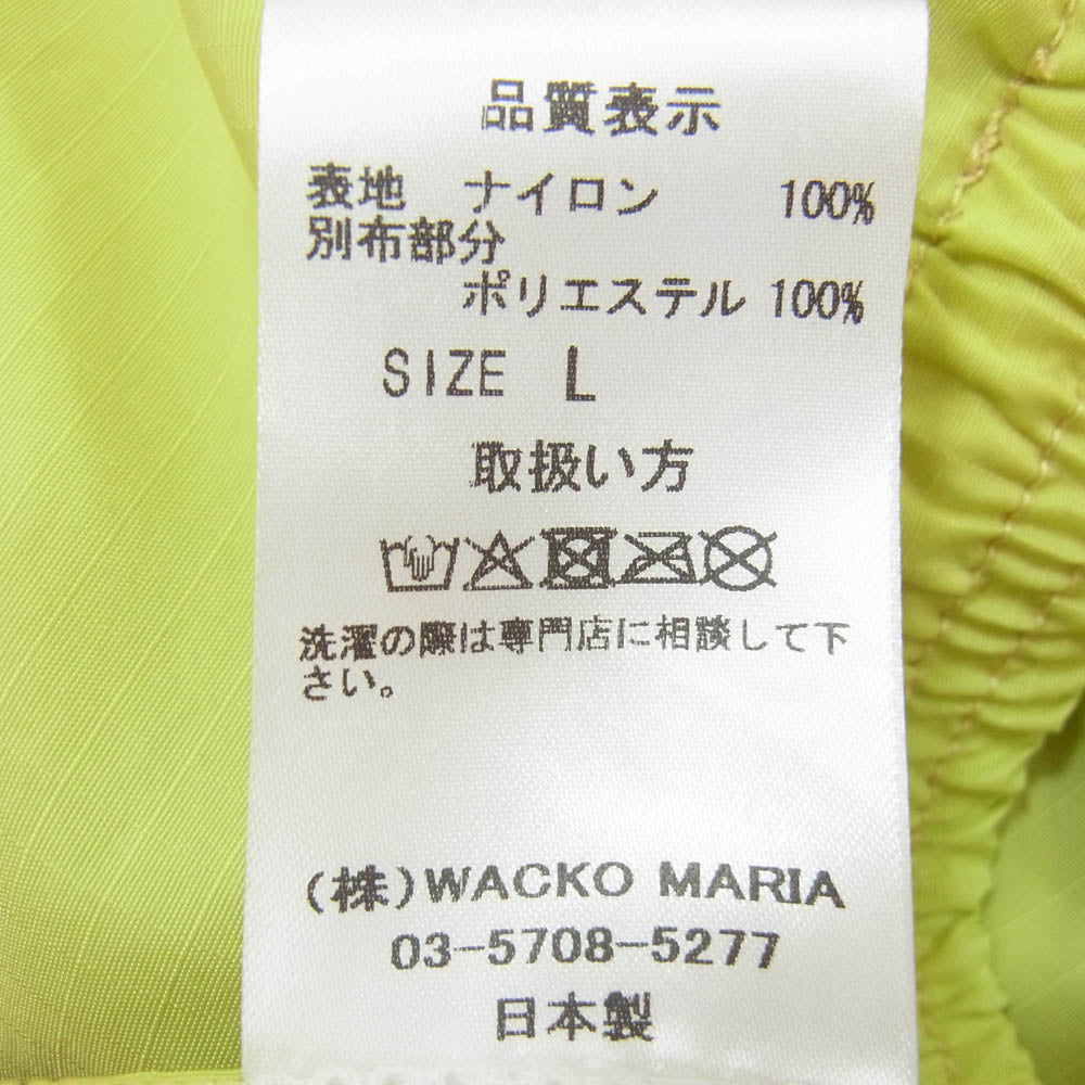 WACKO MARIA ワコマリア 26SS 26SS-WMP-PT17 BOARD SHORTS ロゴ刺繍 ボード ショーツ ショート ハーフ パンツ イエロー系 L【美品】【中古】