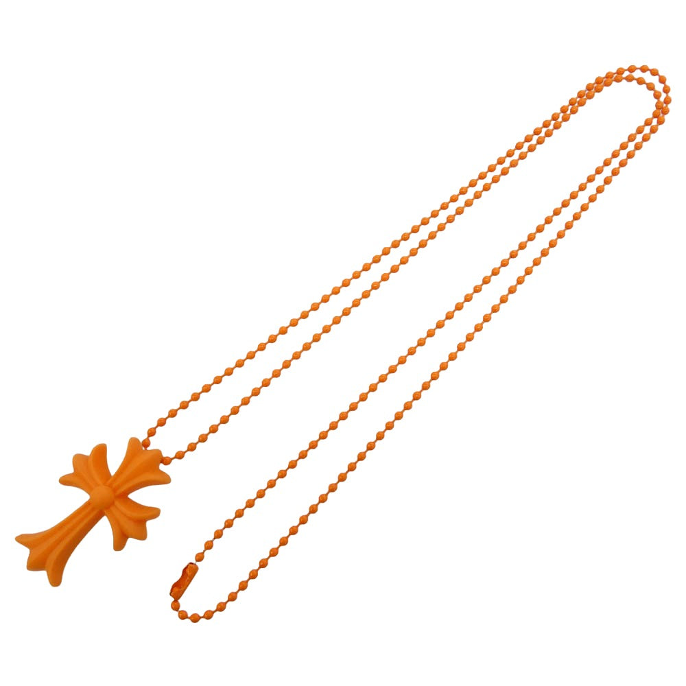 CHROME HEARTS クロムハーツ（原本無） RUBBER CH CRS SML スモール CH クロス シリコン ラバー ネックレス オレンジ系【中古】