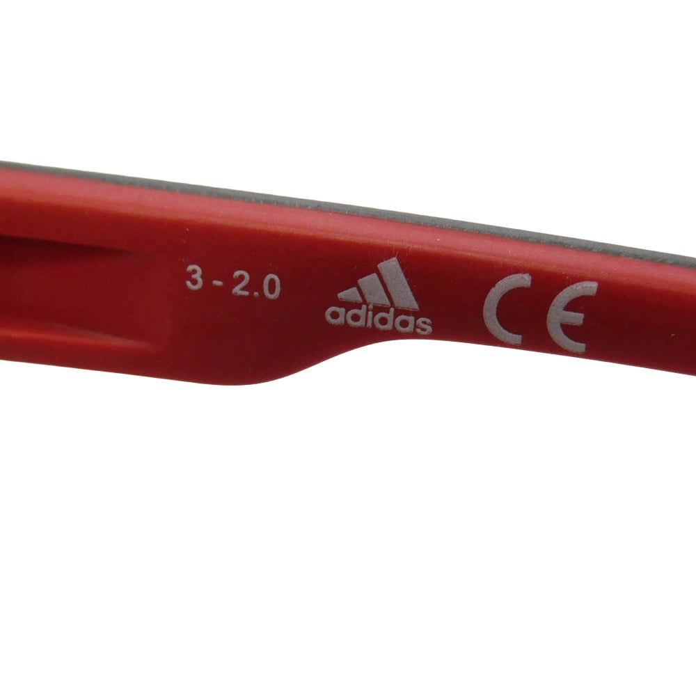 adidas アディダス SP0036-F 02L スポーツサングラス ミラーレンズ アイウェア ブラック系 レッド系 54□18 140【極上美品】【中古】