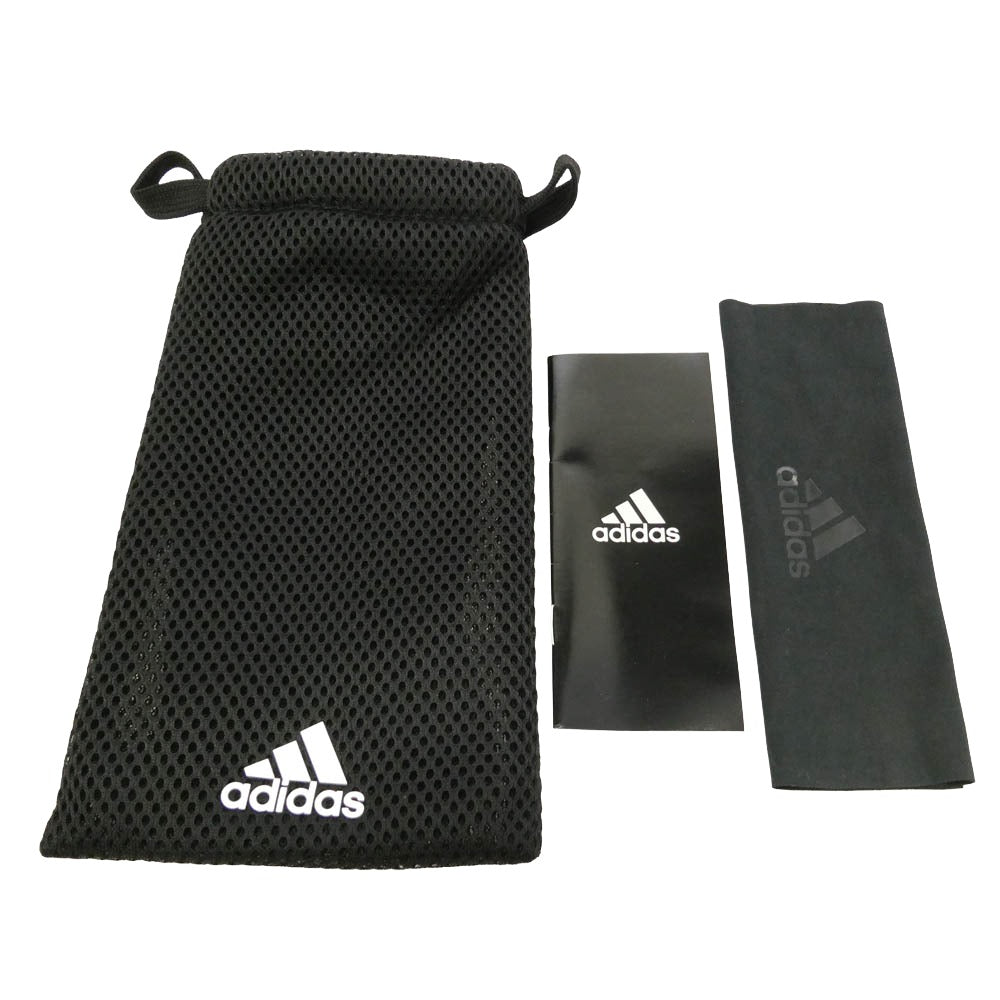 adidas アディダス SP0036-F 02L スポーツサングラス ミラーレンズ アイウェア ブラック系 レッド系 54□18 140【極上美品】【中古】