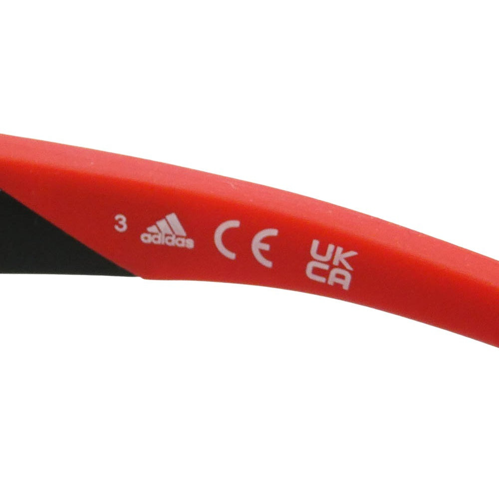 adidas アディダス SP0055-F 02U スポーツサングラス UVカット アジアンフィット 眼鏡 アイウェア ブラック系 レッド系 145 140 * 3 R0【新古品】【未使用】【中古】
