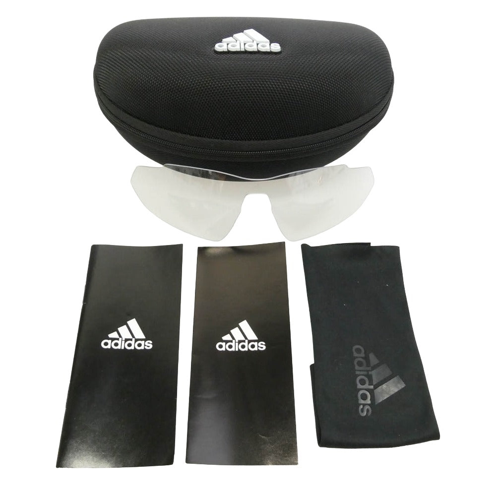 adidas アディダス SP0055-F 02U スポーツサングラス UVカット アジアンフィット 眼鏡 アイウェア ブラック系 レッド系 145 140 * 3 R0【新古品】【未使用】【中古】