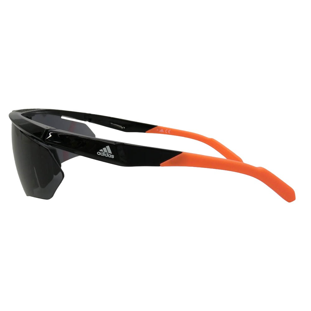 adidas アディダス SP0027 01A スポーツサングラス シングルレンズ 眼鏡 アイウェア ブラック系 オレンジ系 146 140 * 3 R1【新古品】【未使用】【中古】